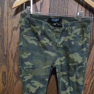 Judy Blue Green Skinny Jeans Camouflage